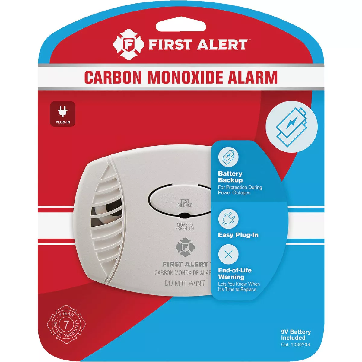 First Alert CO605 Plug-In Electrochemical Carbon Monoxide Alarm with Battery Backup - photo 2