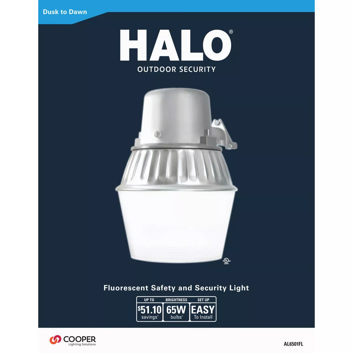 Halo Metallic Dusk To Dawn Fluorescent Outdoor Area Light Fixture - photo 2