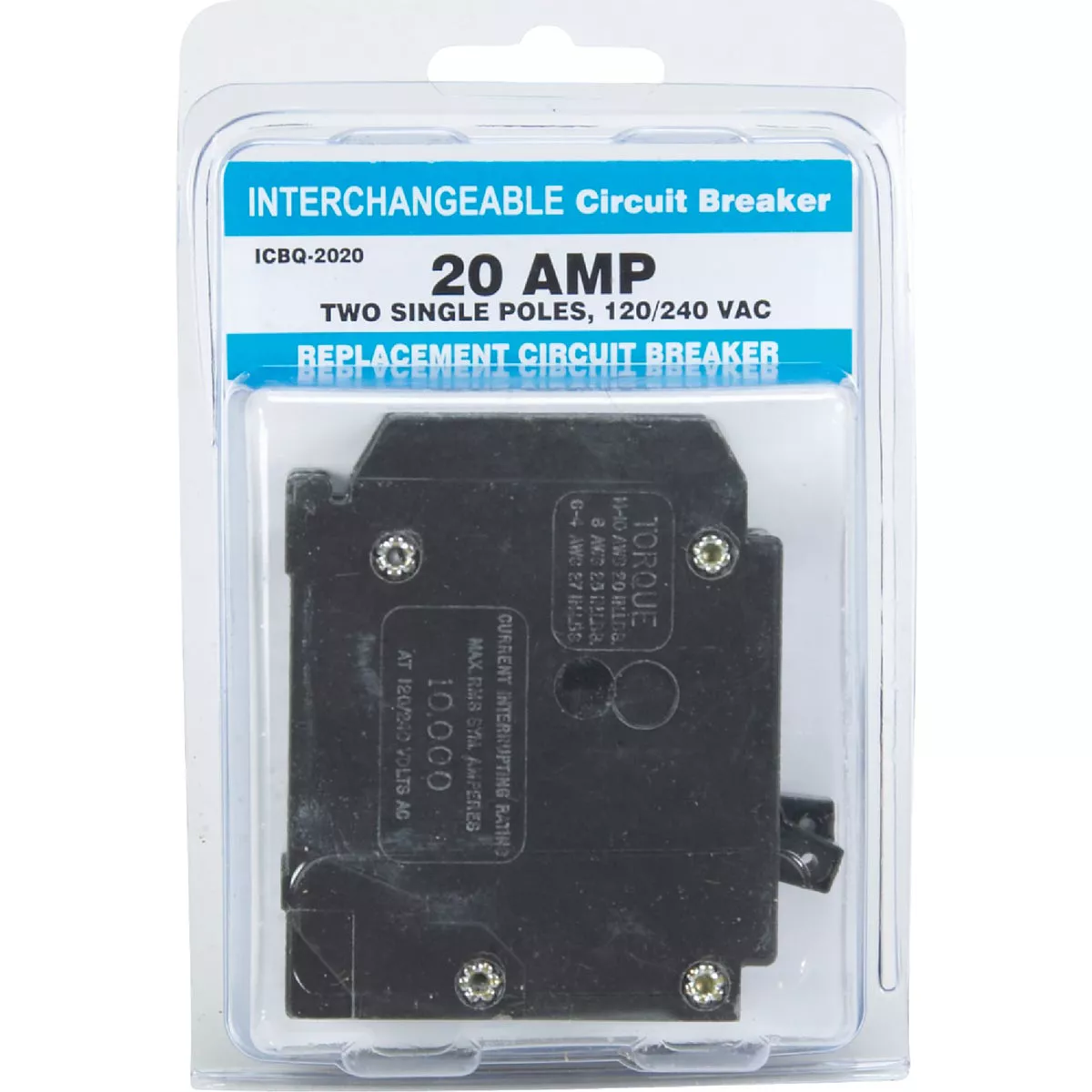 Connecticut Electric 20A/20A Twin Single-Pole Standard Trip Interchangeable Packaged Circuit Breaker - photo 2