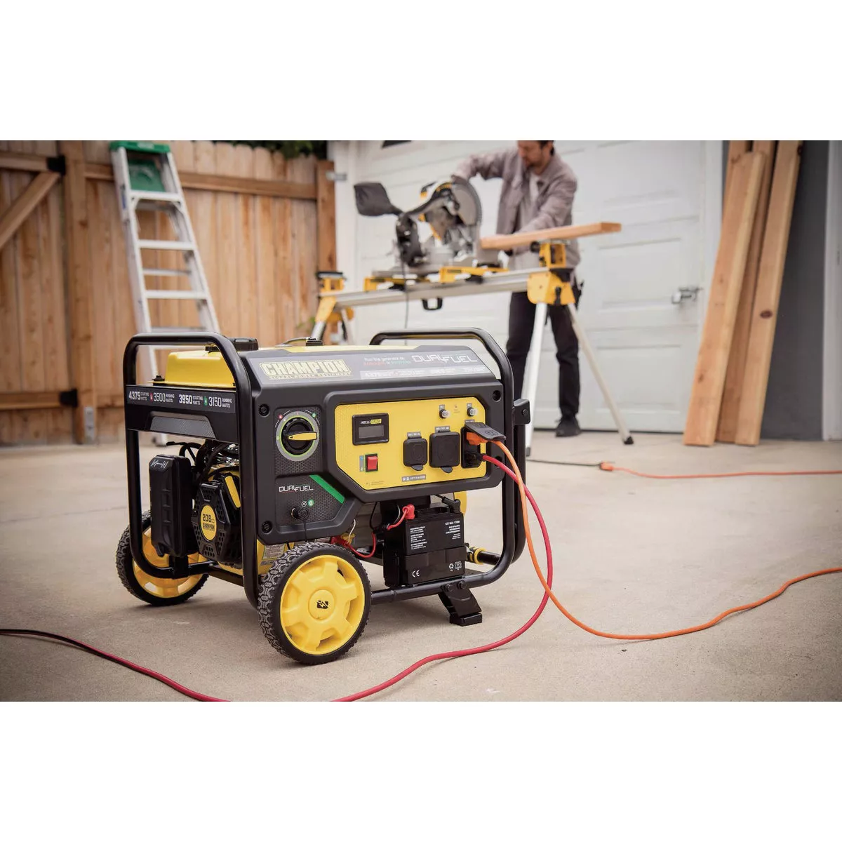 Champion 3500W Dual Fuel Electric/Recoil Start Portable Generator - photo 2