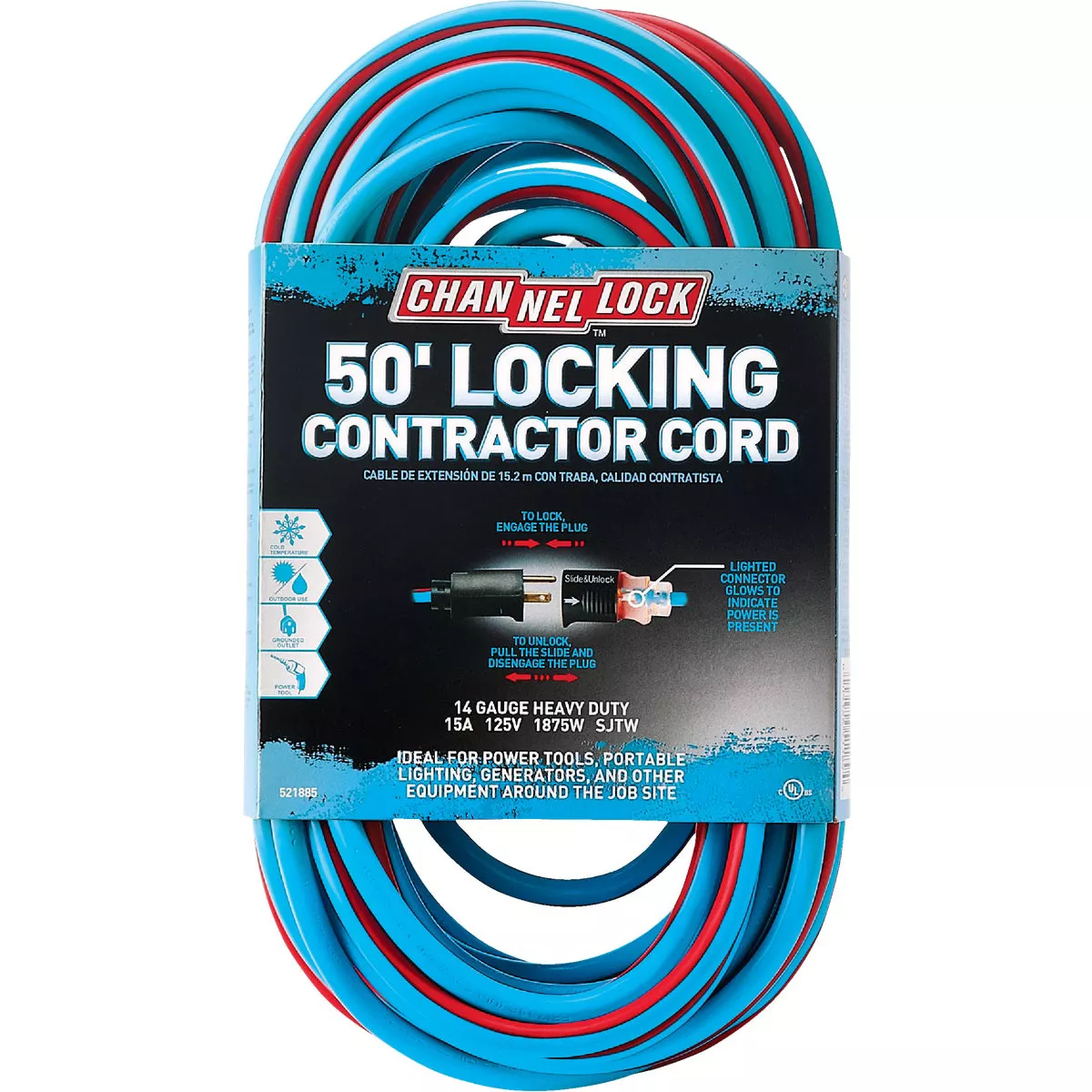 Channellock 50 ft. 14/3 Extension Cord, image size:1200x1200
