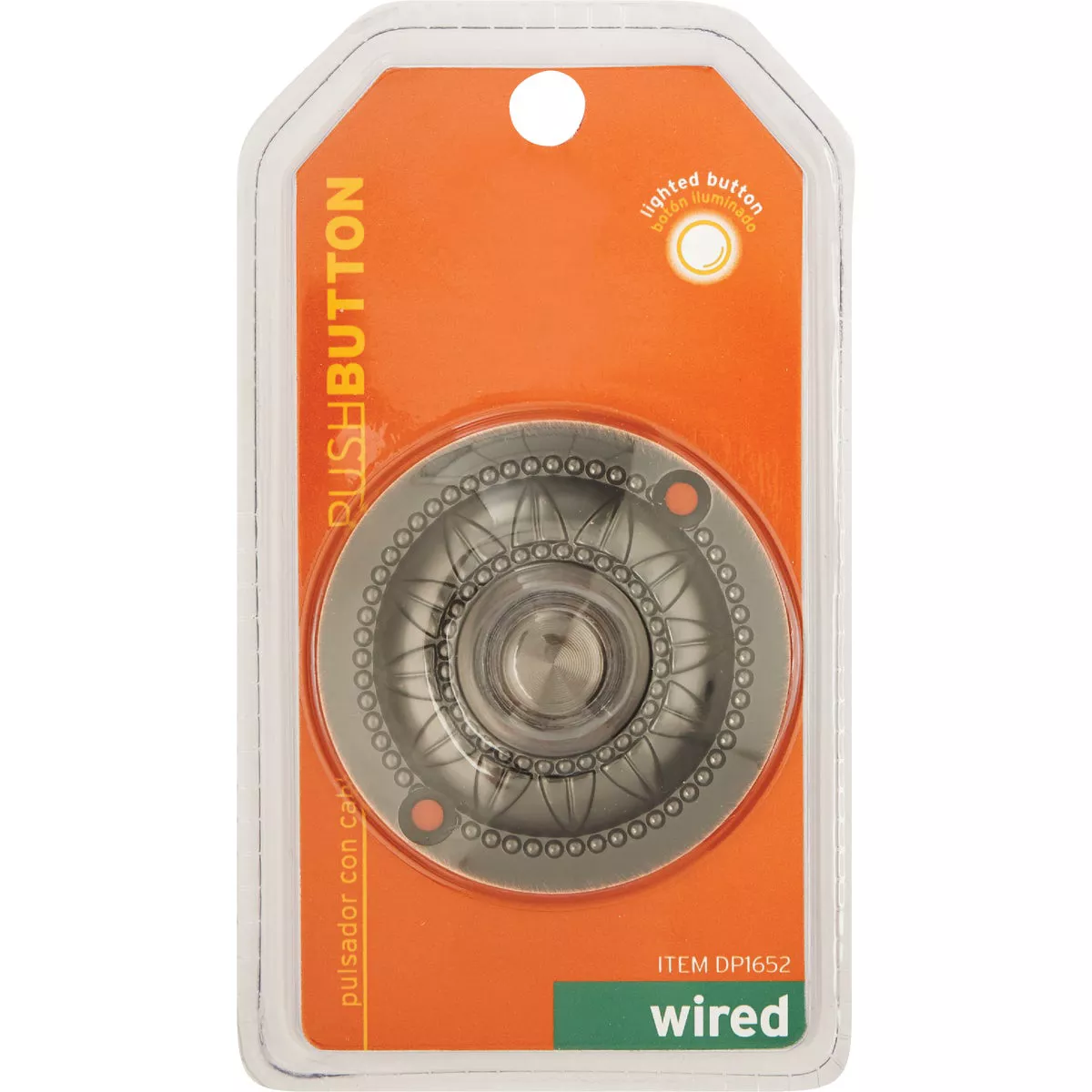 IQ America Wired Oil Rubbed Bronze Medallion Design Lighted Doorbell Push-Button - photo 2