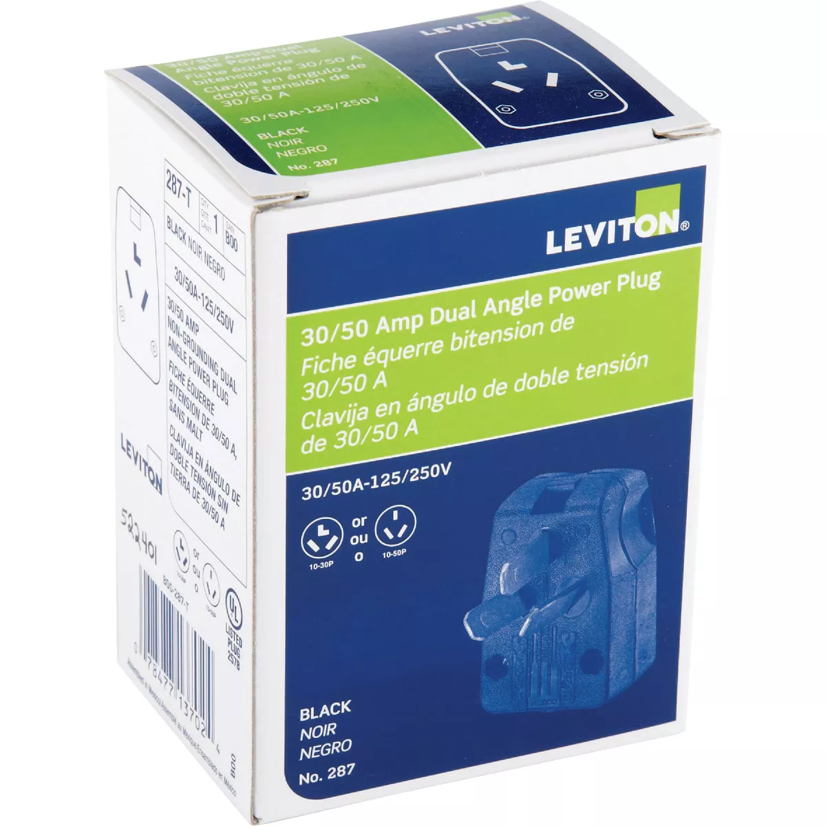 Leviton 30A/50A 250V 3-Wire 3-Pole Range/Dryer Cord Plug - photo 2