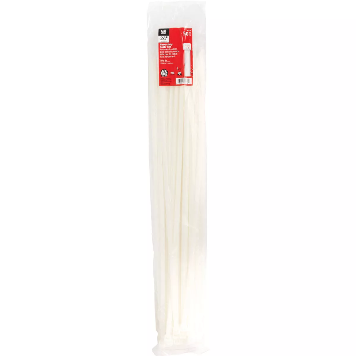 Gardner Bender 24 In. x 0.35 In. Natural Color Heavy-Duty Nylon Cable Tie (50-Pack) - photo 2