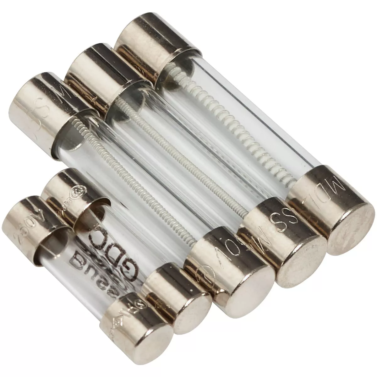 Bussmann 1/2A/1A/2A MDL/GDC Glass Tube Electronic Fuse (5-Pack) - photo 3