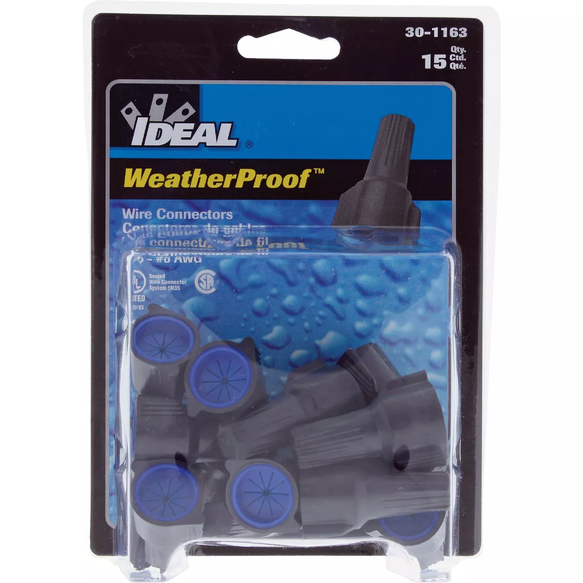 Ideal WeatherProof Large Aqua Blue/Dark Blue Copper to Copper Wire Connector (15-Pack) - photo 4