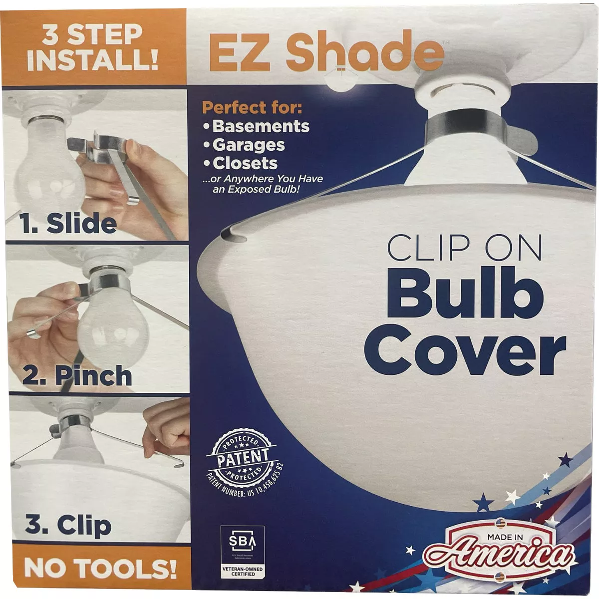 EZ Shade Matte White Clip On Light Bulb Cover