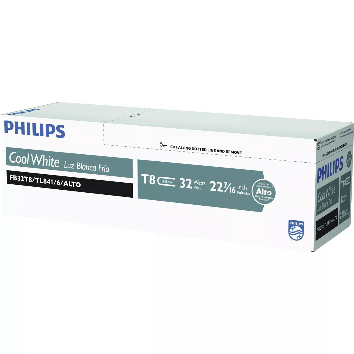 Philips ALTO 32W 24 In. Cool White T8 Medium Bi-Pin U-Bent Fluorescent Tube Light Bulb - photo 3