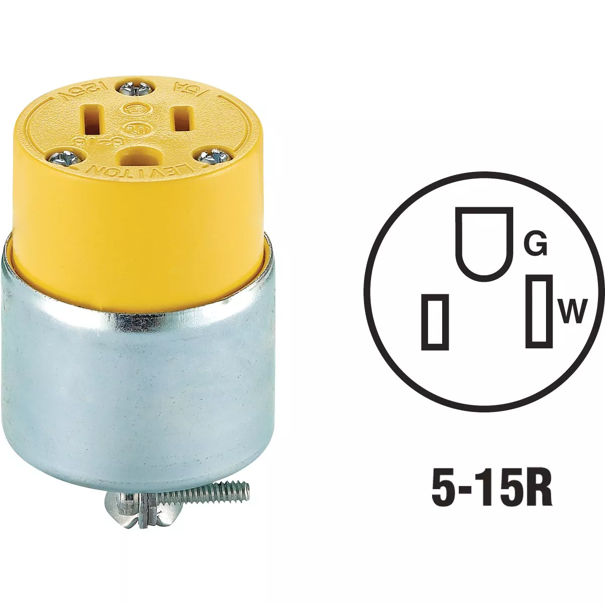 Do it 15A 125V 3-Wire 2-Pole Armored Cord Connector