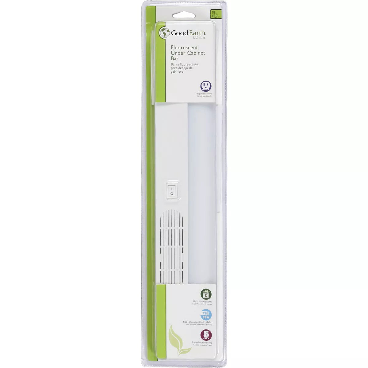Good Earth Lighting 18 In. F15T8 White Fluorescent Under Cabinet Light - photo 2