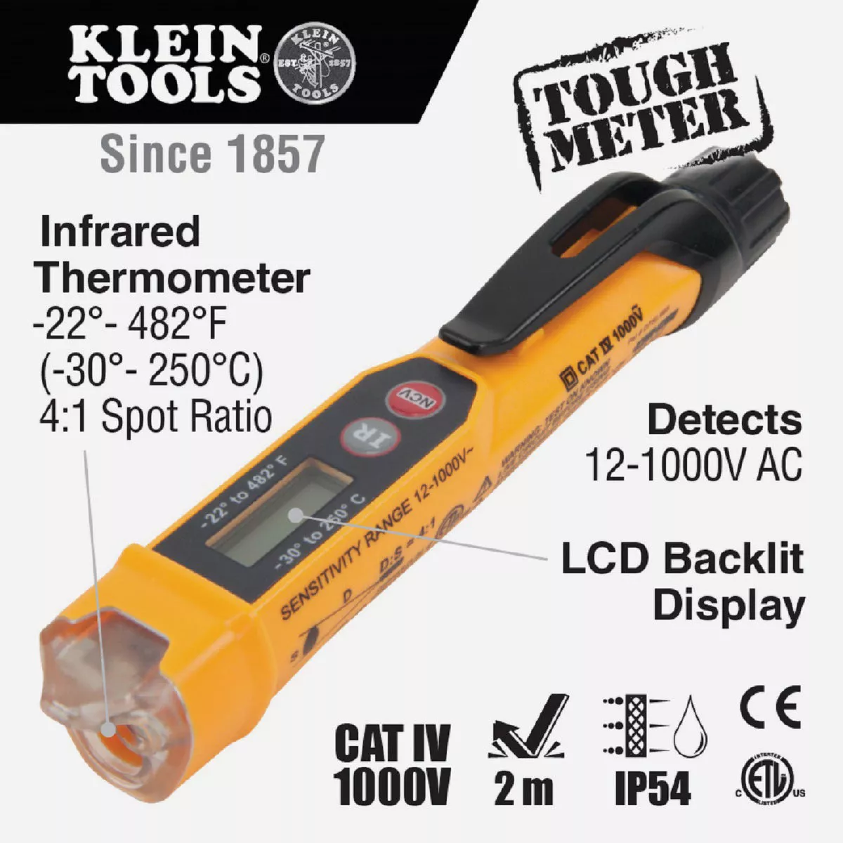 Klein Non-Contact Voltage Tester with Thermometer - photo 4