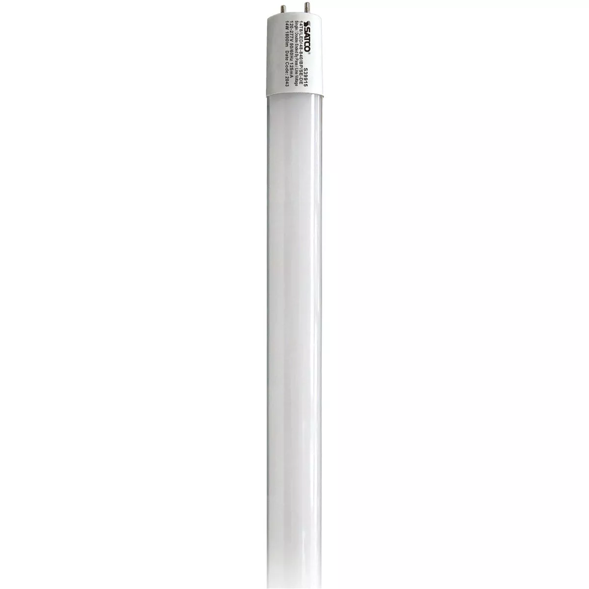 Satco 32W Equivalent 48 In. Cool White T8 Medium Bi-Pin Ballast Bypass DLC Listed LED Tube Light Bulb