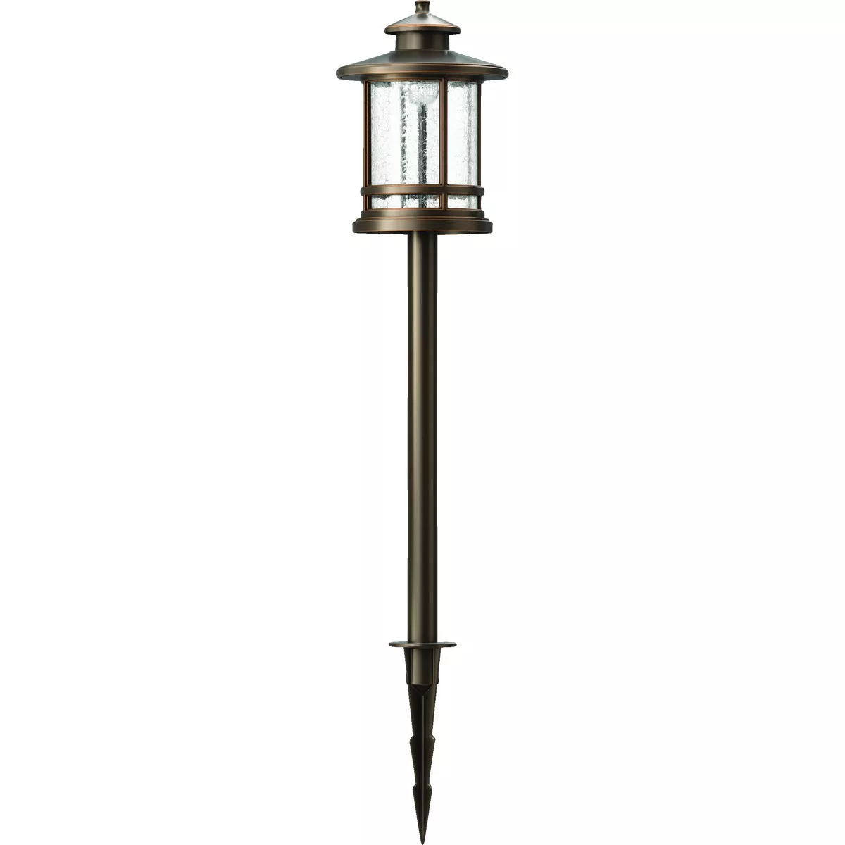Nebo LED Oil-Rubbed Bronze All-Weather Metal 200 Lm. Round Crackle Glass Path Light