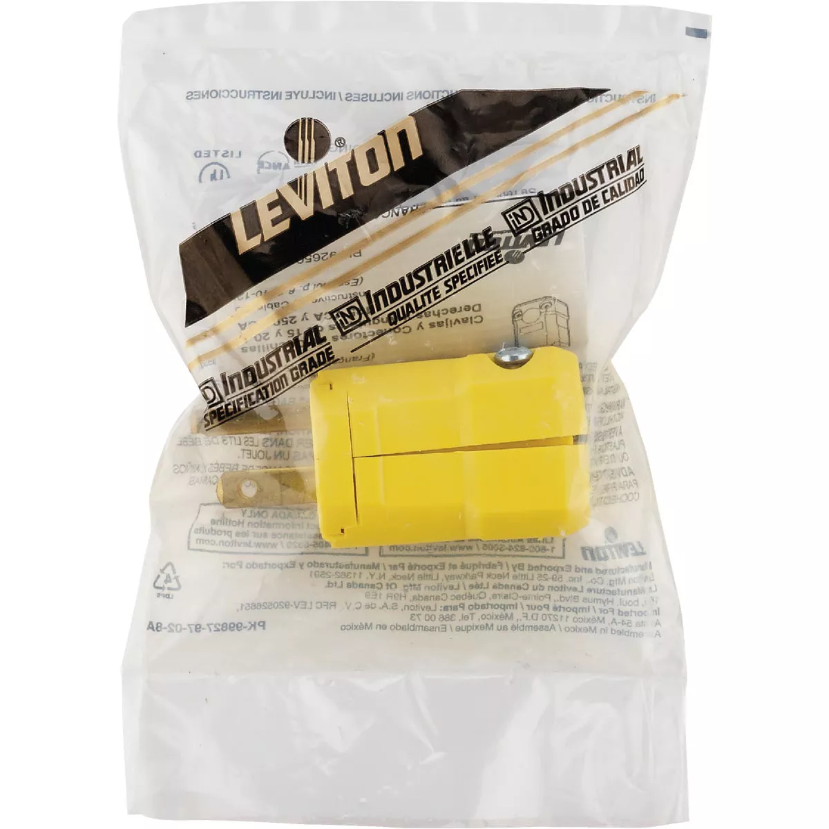 Leviton 15A 125V 3-Wire 2-Pole Python Cord Plug - photo 2