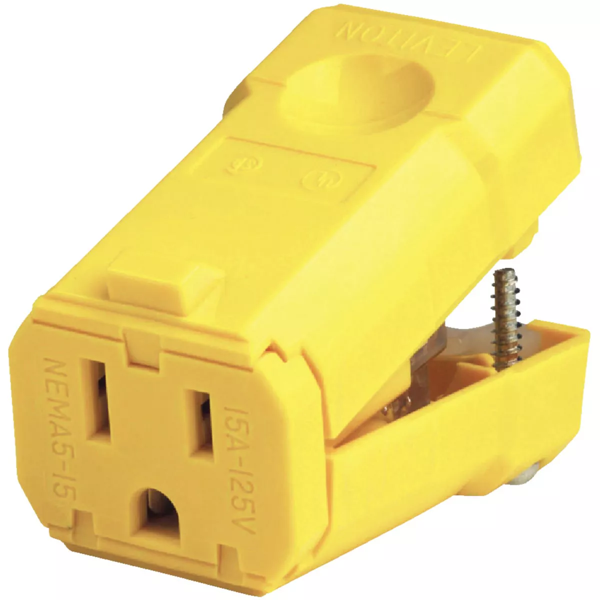 Leviton 15A 125V 3-Wire 2-Pole Python Cord Connector - photo 3