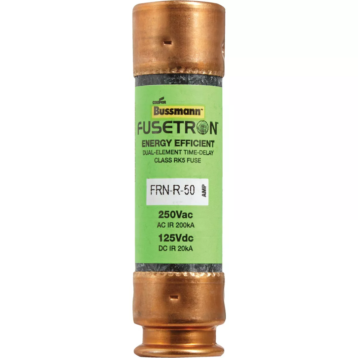 Bussmann 50A FRN-R Cartridge Heavy-Duty Time Delay Cartridge Fuse
