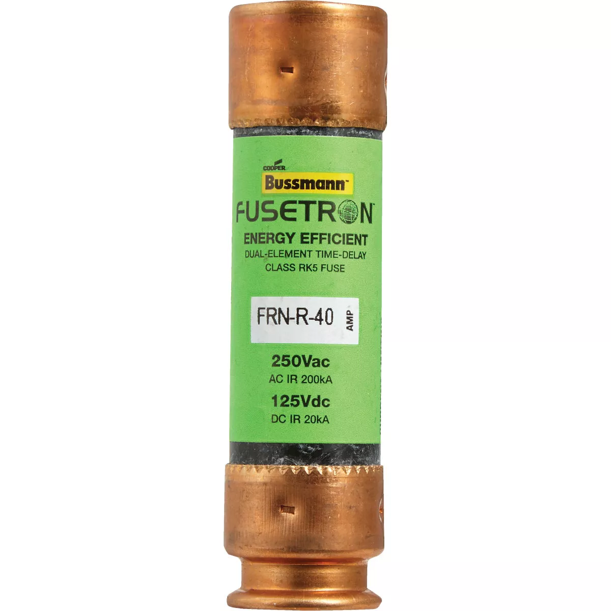 Bussmann 40A FRN-R Cartridge Heavy-Duty Time Delay Cartridge Fuse