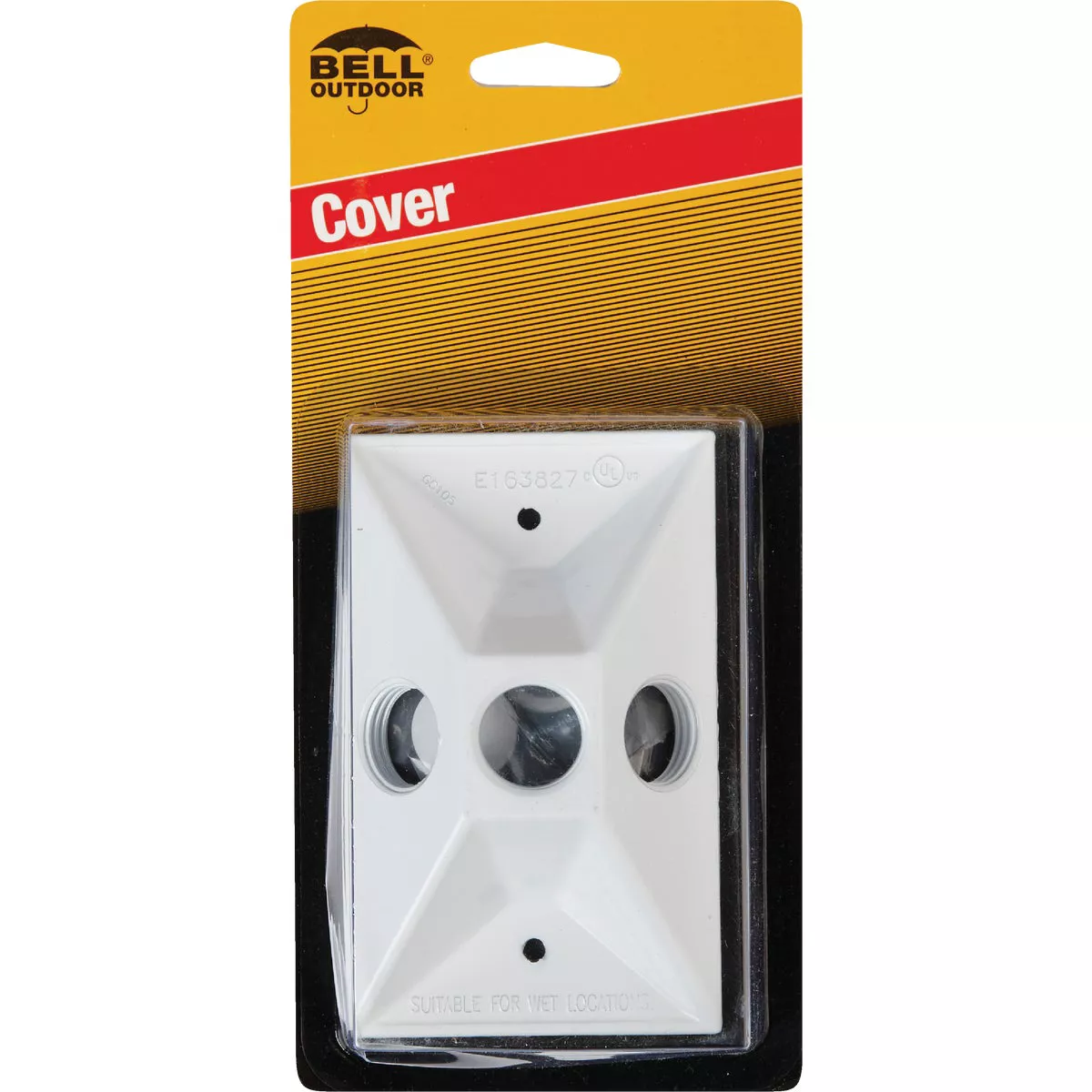 Bell 3-Outlet Rectangular Zinc White Cluster Weatherproof Outdoor Box Cover - photo 2