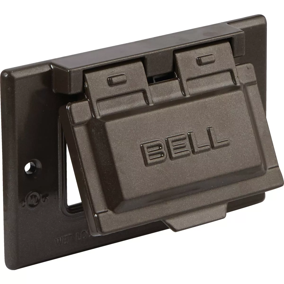 Bell Single Gang Horizontal GFCI Aluminum Bronze Weatherproof Outdoor Electrical Cover - photo 3