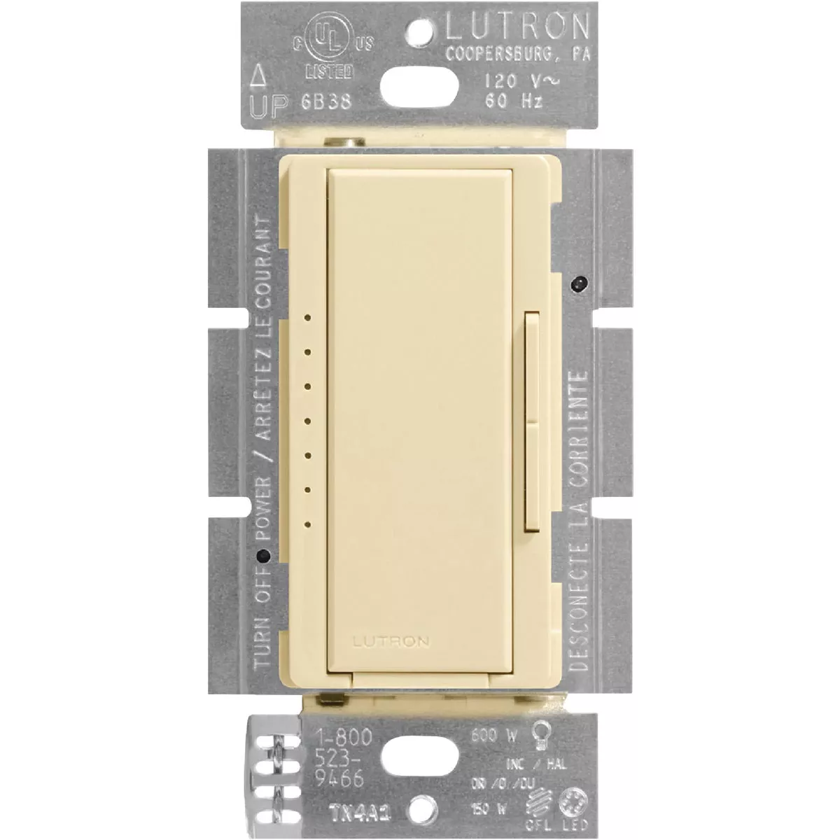 Lutron Maestro CL Ivory 120 VAC Wireless Dimmer - photo 3