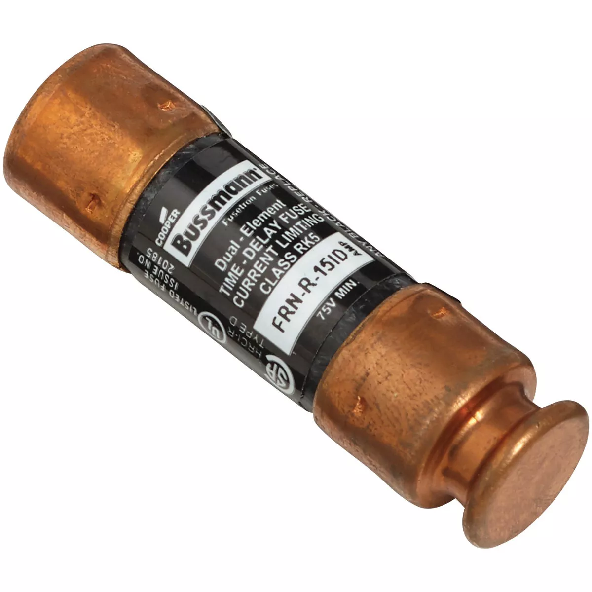 Bussmann 15A FRN-R Cartridge Heavy-Duty Time Delay Cartridge Fuse (2-Pack) - photo 3