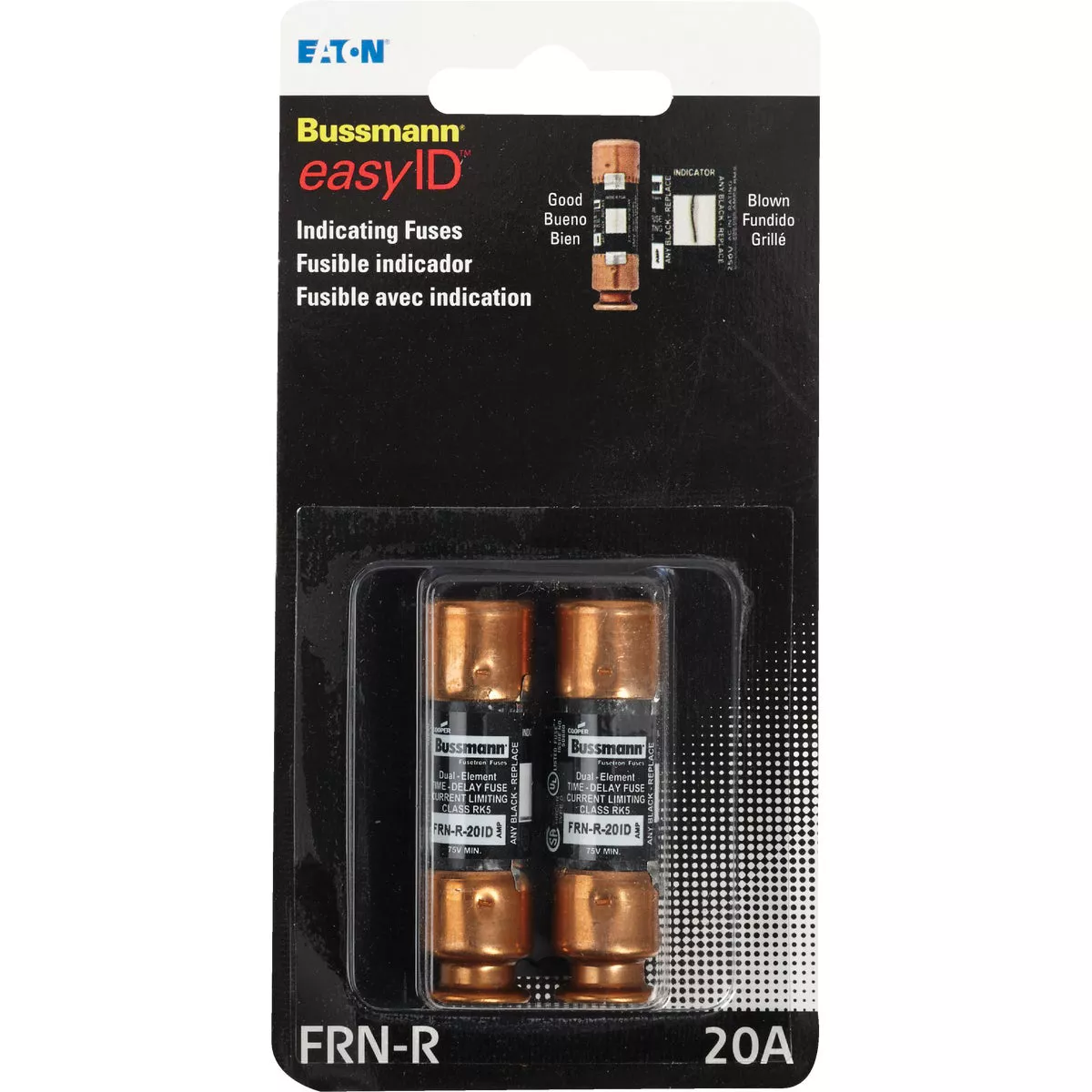 Bussmann 20A FRN-R Cartridge Heavy-Duty Time Delay Cartridge Fuse (2-Pack) - photo 2