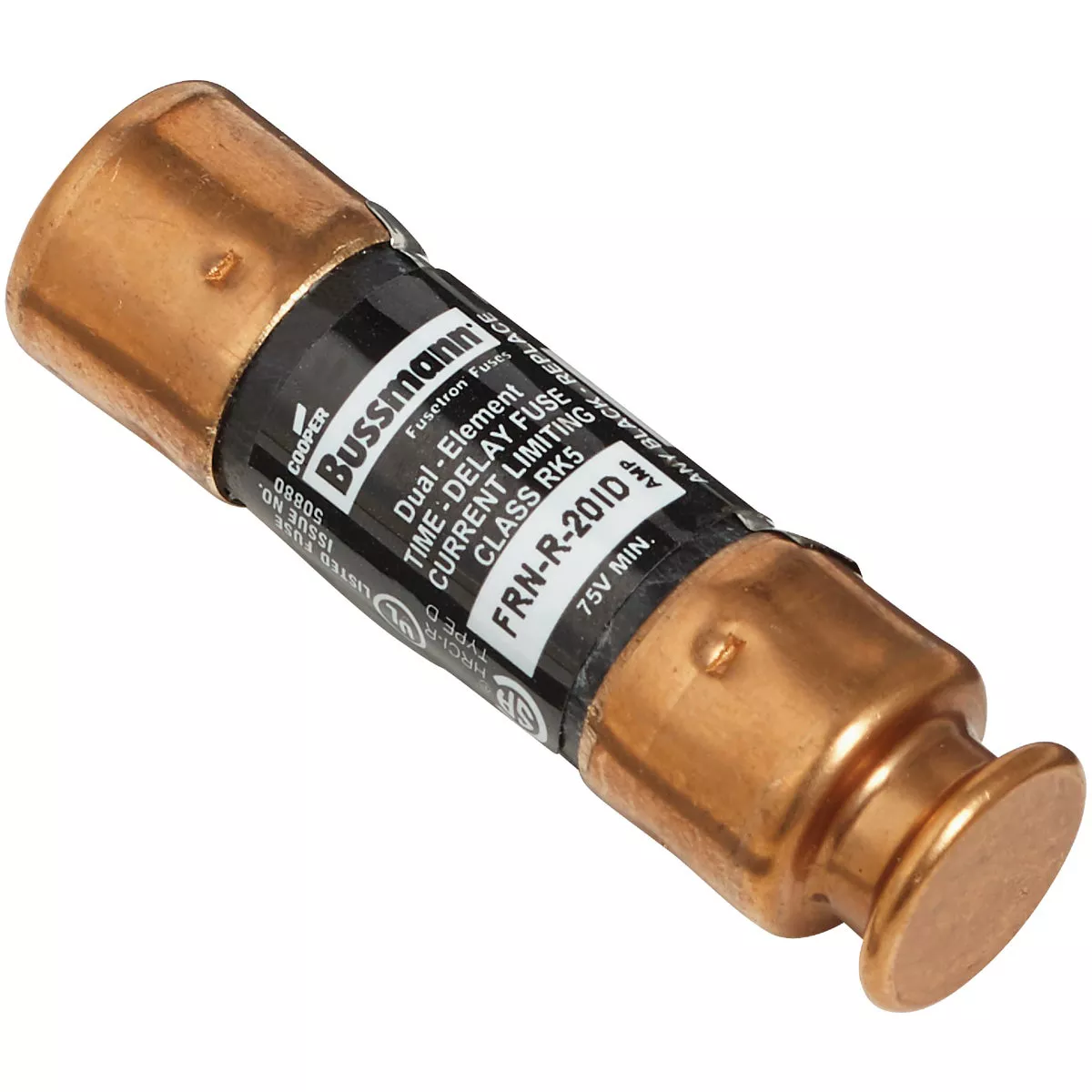 Bussmann 20A FRN-R Cartridge Heavy-Duty Time Delay Cartridge Fuse (2 ...