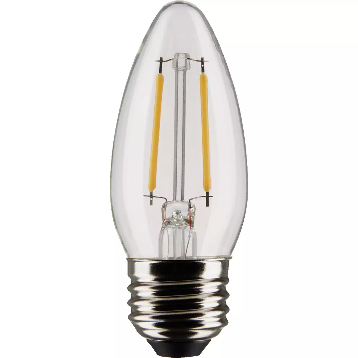 Satco 25W Equivalent Warm White B11 Medium Traditional LED Decorative Light Bulb (2-Pack)