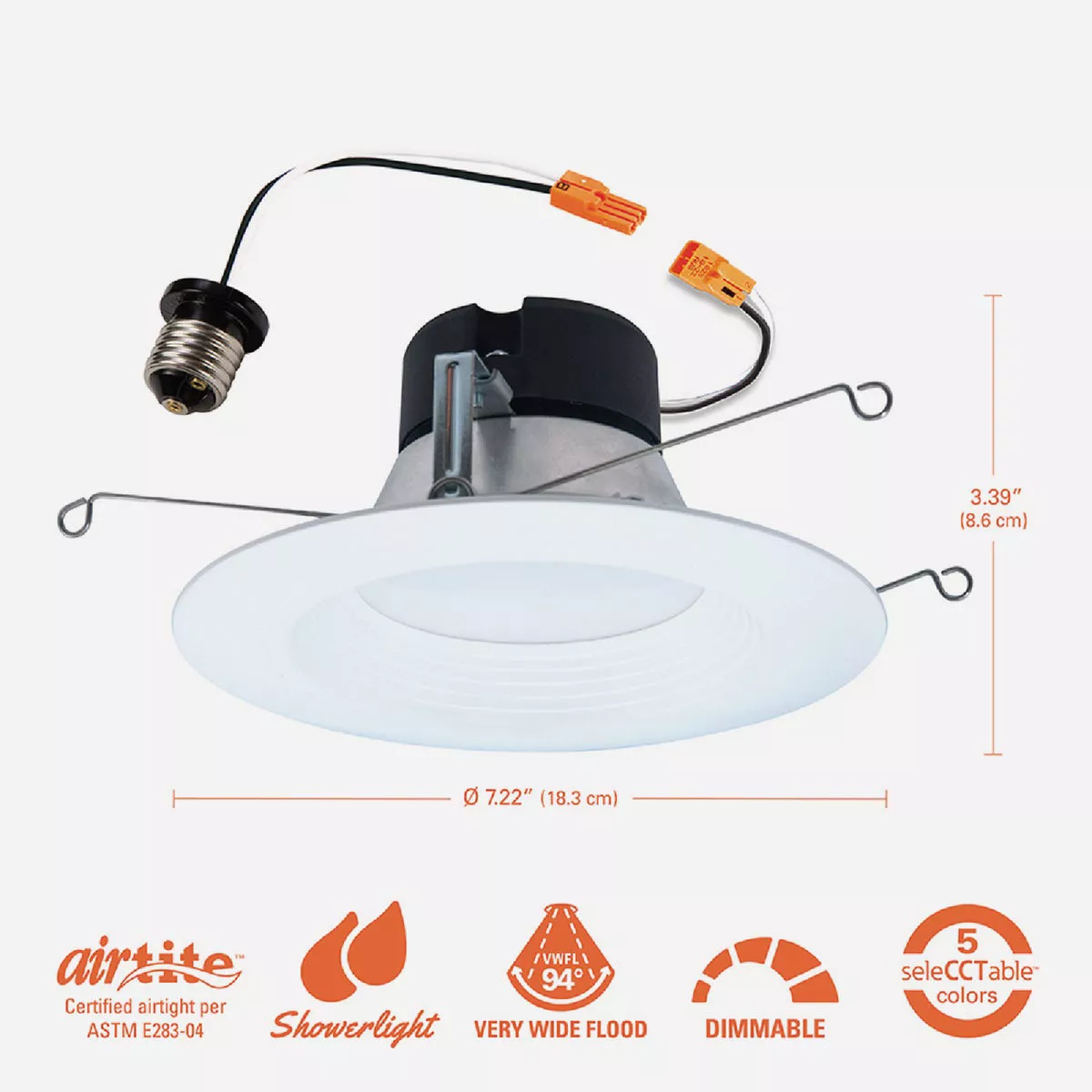 Halo LT 5/6 In. IC Rated 5CCT LED Recessed Light Kit, 700 Lm. - photo 5