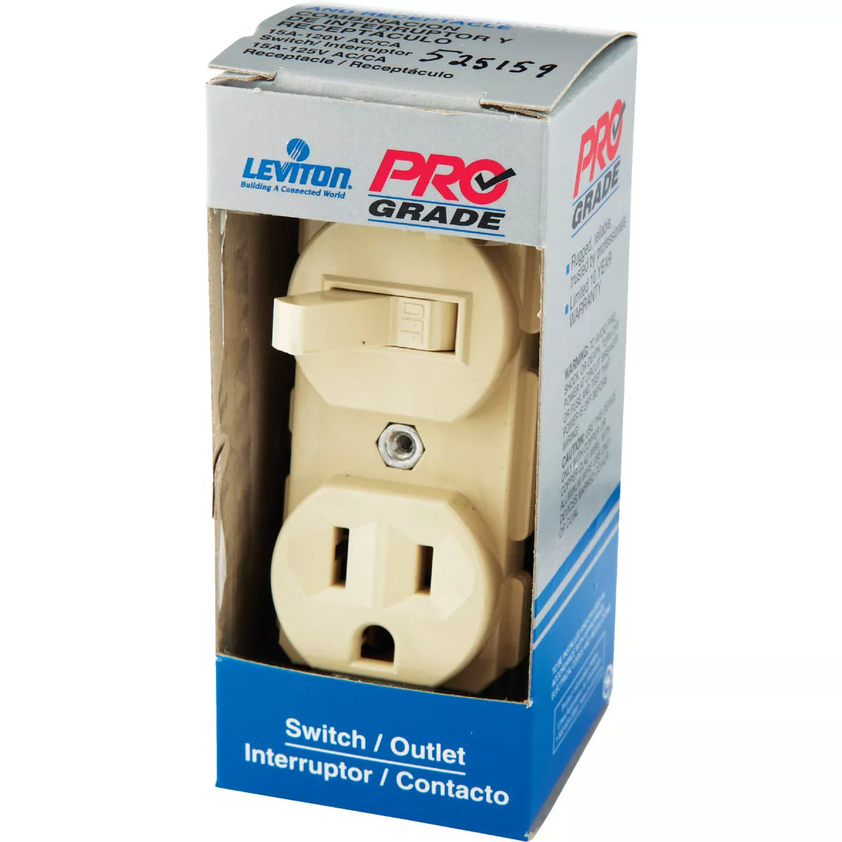 Leviton Ivory 15A Heavy-Duty Switch & Outlet - photo 3