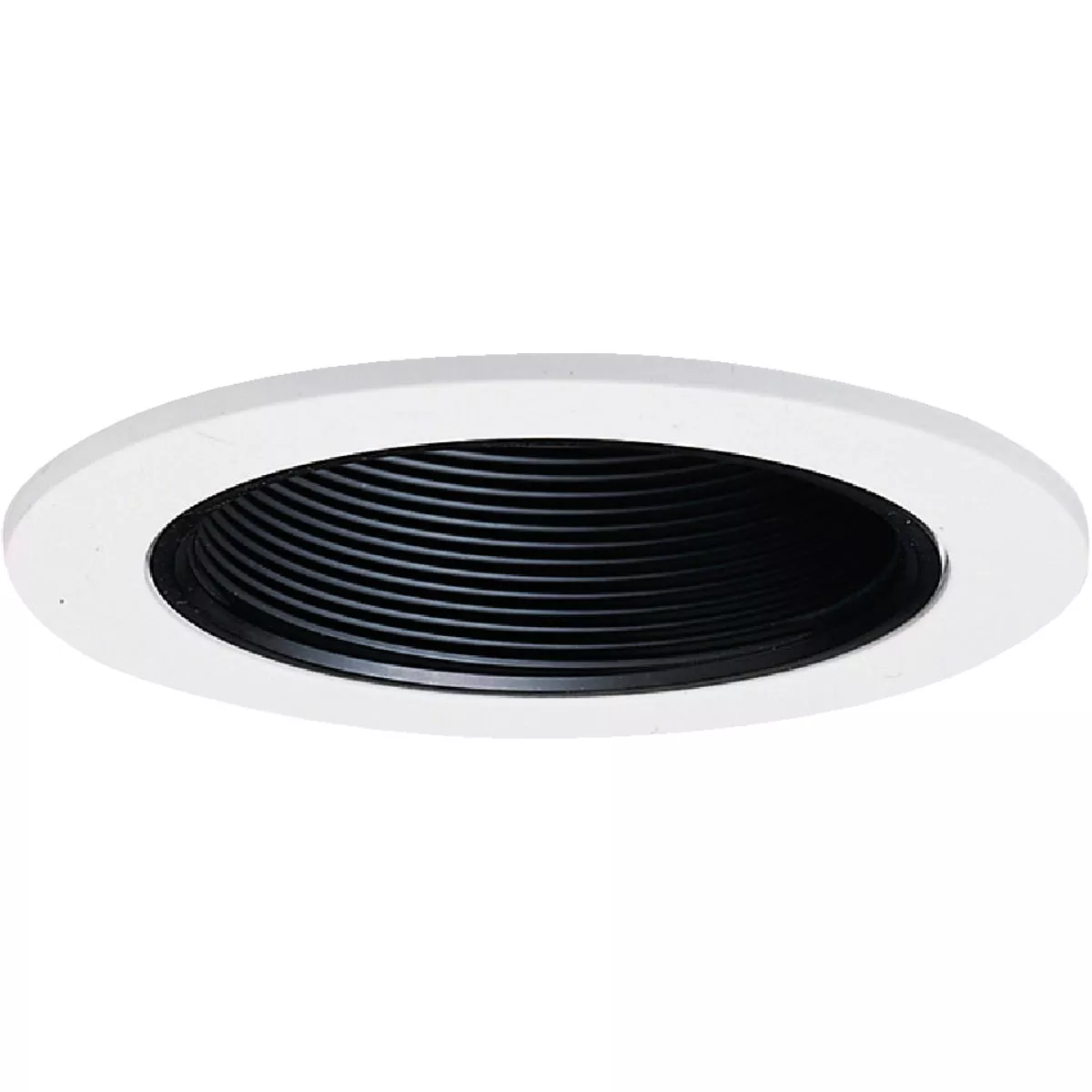Halo 4 In. White Trim w/Black Baffle Recessed Fixture Trim