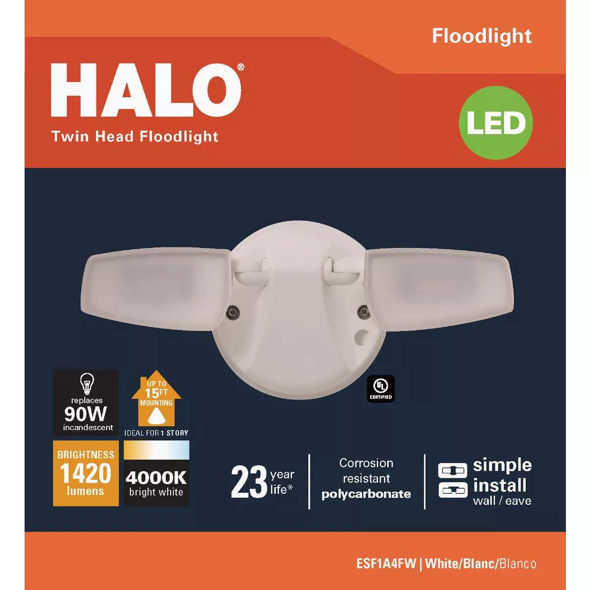 Halo White 15W LED Floodlight Fixture - photo 2