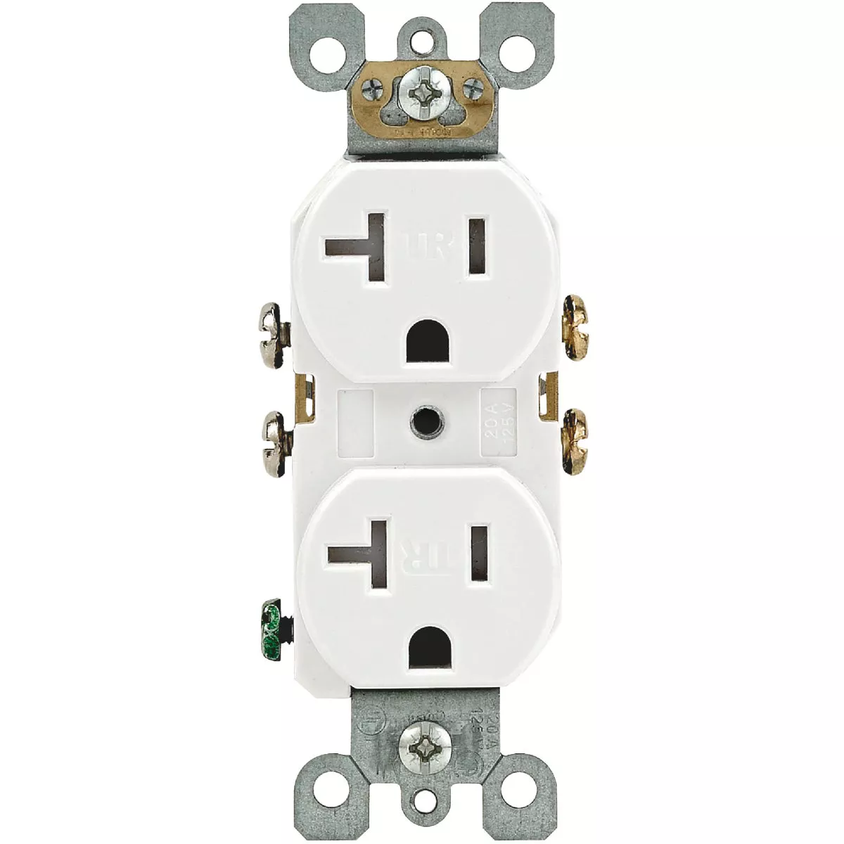 Leviton 20A White Tamper Resistant Residential Grade 5-20R Duplex Outlet - photo 2