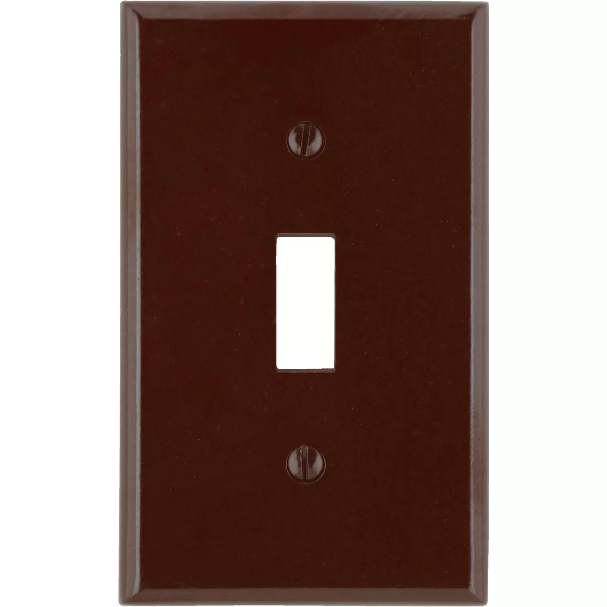 Leviton 1-Gang Plastic Toggle Switch Wall Plate, Brown