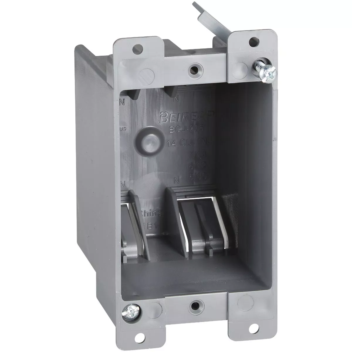1-Gang PVC Molded Old Work Wall Electrical Box, 14 Cu. In.