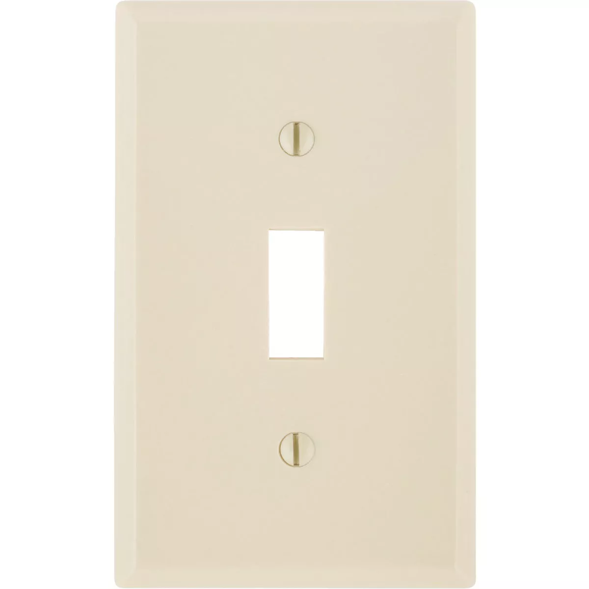 Leviton 1-Gang Plastic Toggle Switch Wall Plate, Ivory