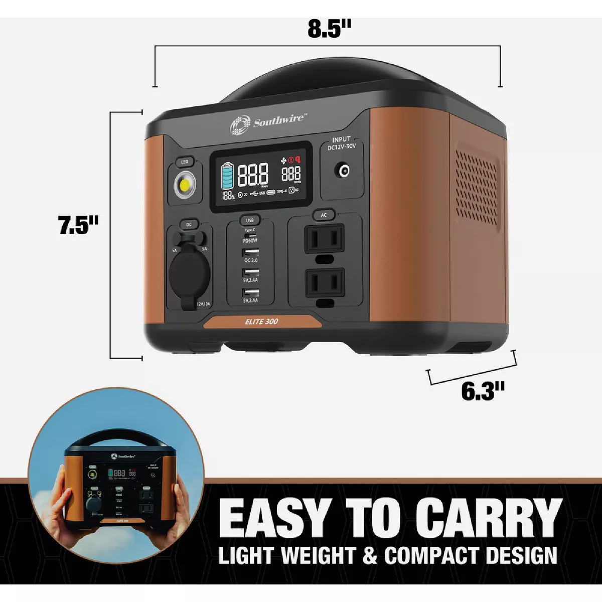 Southwire Elite 300 Series 296W 120V Portable Power Station - photo 2
