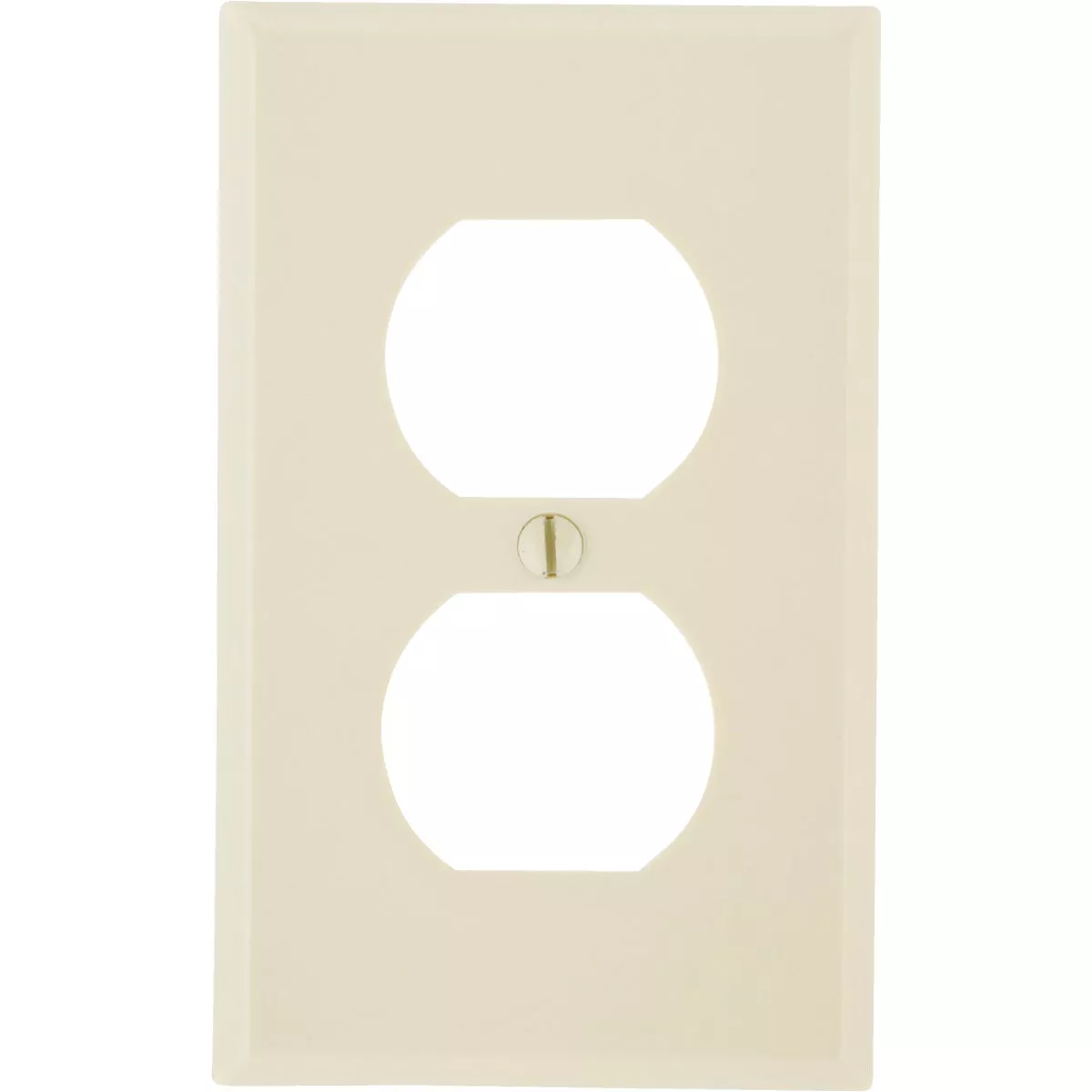 Leviton 1-Gang Smooth Plastic Outlet Wall Plate, Ivory