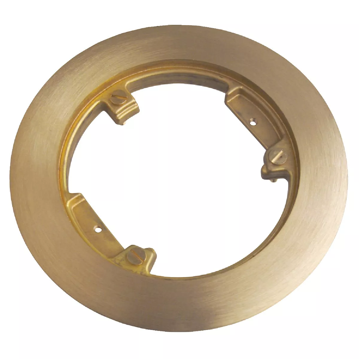 Steel City 5-1/4 In. Polished Brass Model No. 68P Carpet Flange