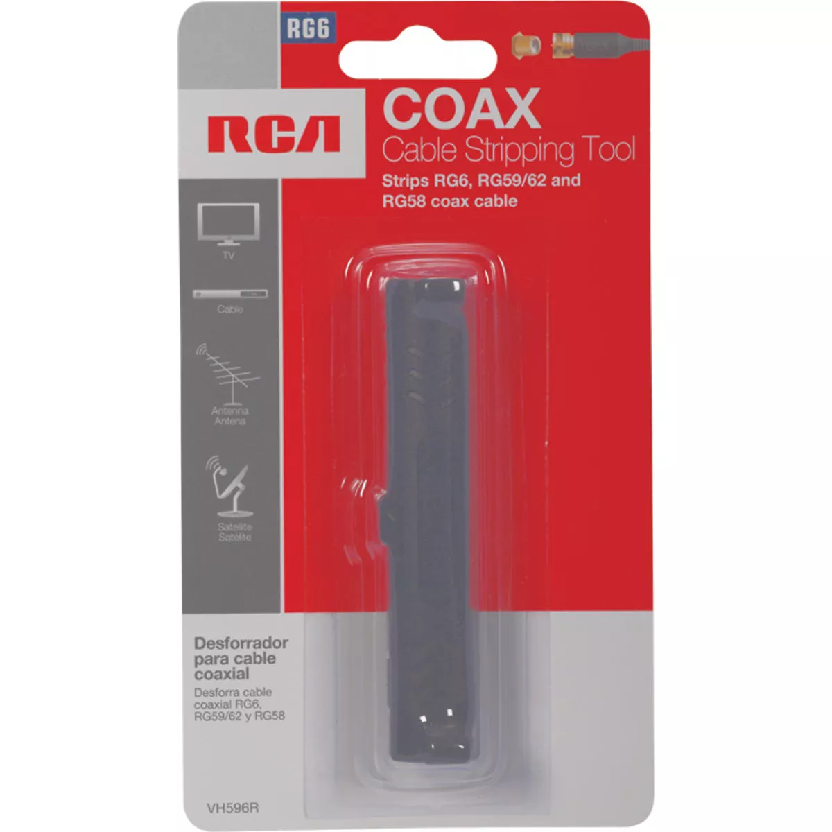 RCA RG-6 & RG-59 Plastic Coaxial Cable Stripper