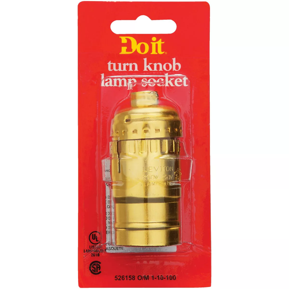 Do it Turn-Knob Medium Base Brass Lamp Socket - photo 2