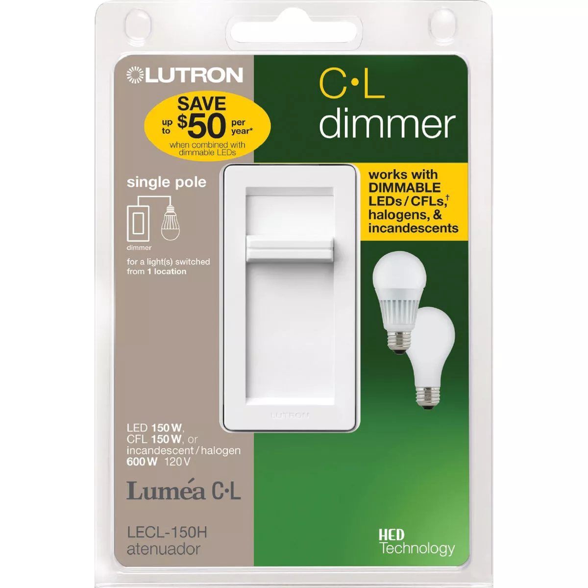 Lutron Lumea CL White 120 VAC Wireless Dimmer - photo 2