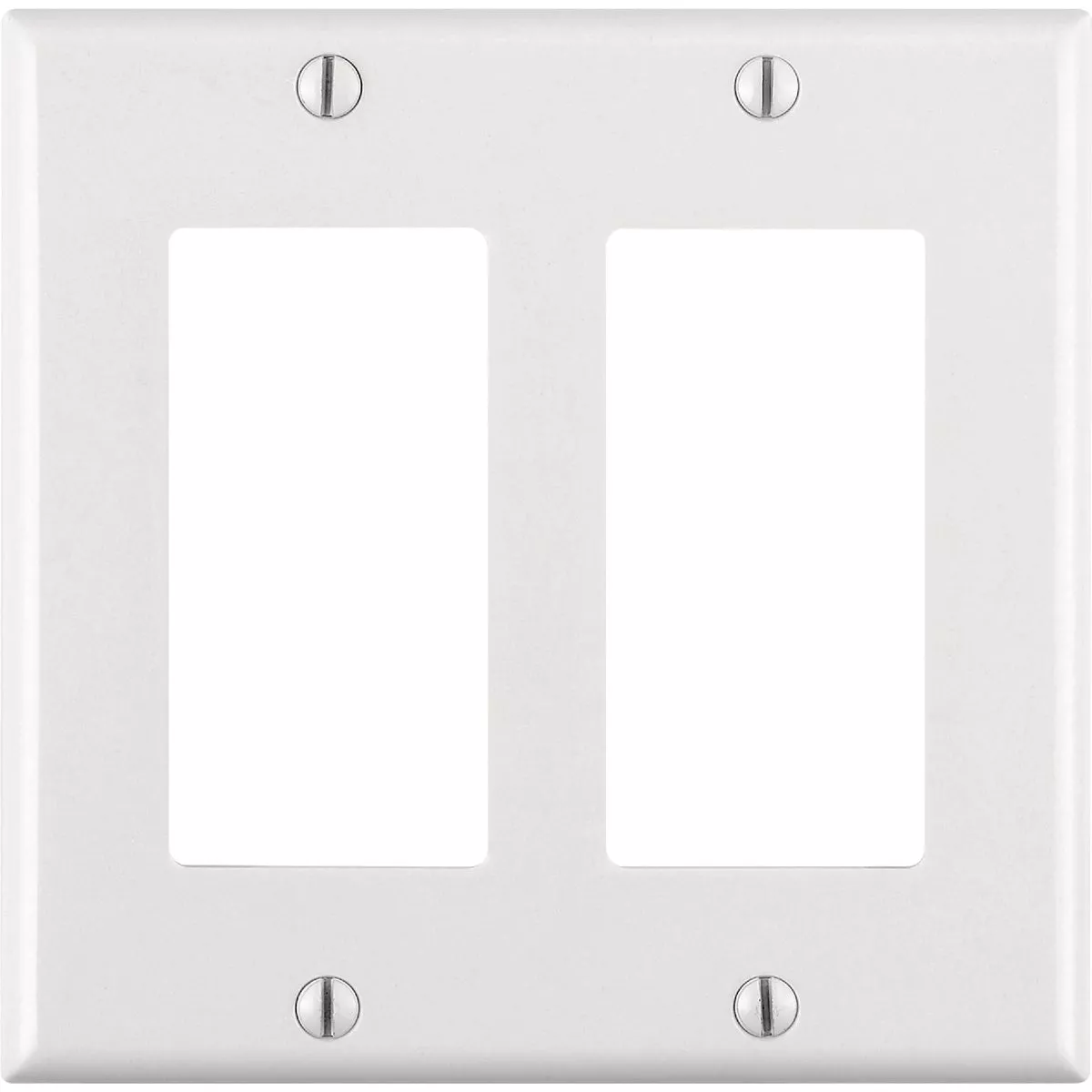 Leviton Decora 2-Gang Antimicrobial Treated Outlet Wall Plate, White