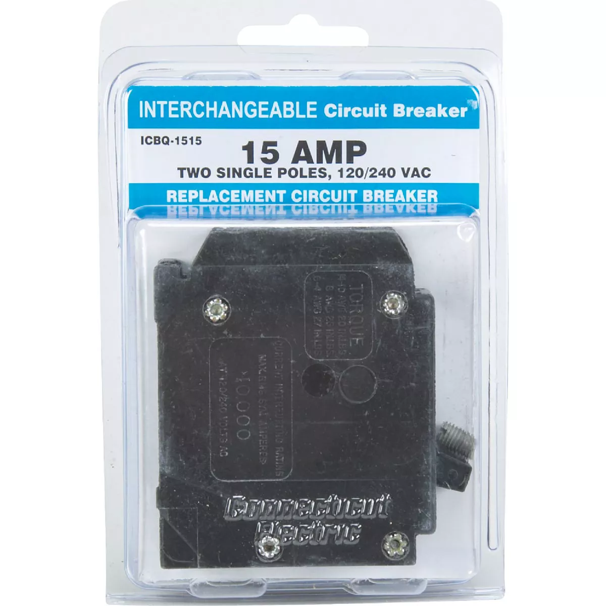 Connecticut Electric 15A/15A Twin Single-Pole Standard Trip Interchangeable Packaged Circuit Breaker - photo 2