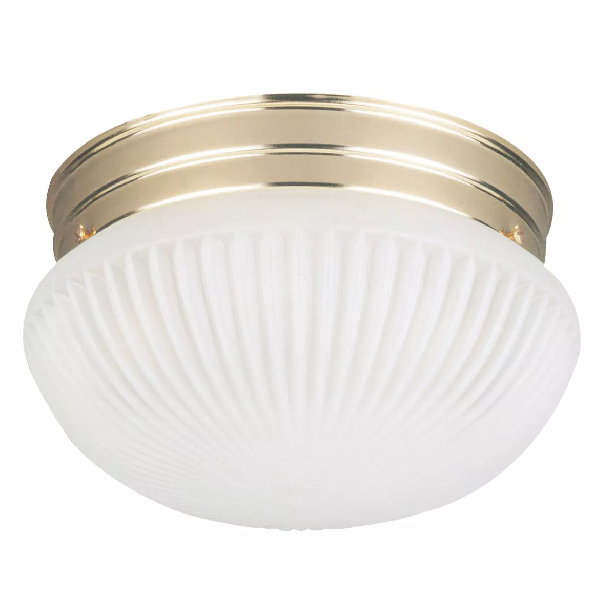 Canarm 9-1/2 In. Polished Brass Incandescent Flush Mount Ceiling Light Fixture