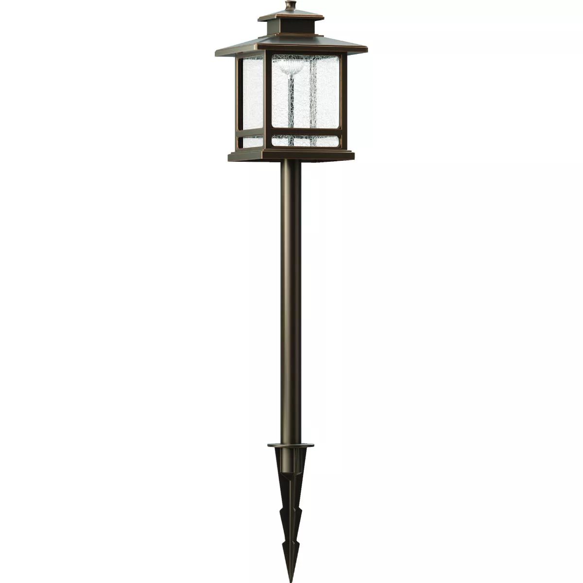 Nebo LED Espresso All-Weather Metal 200 Lm. Square Crackle Glass Path Light