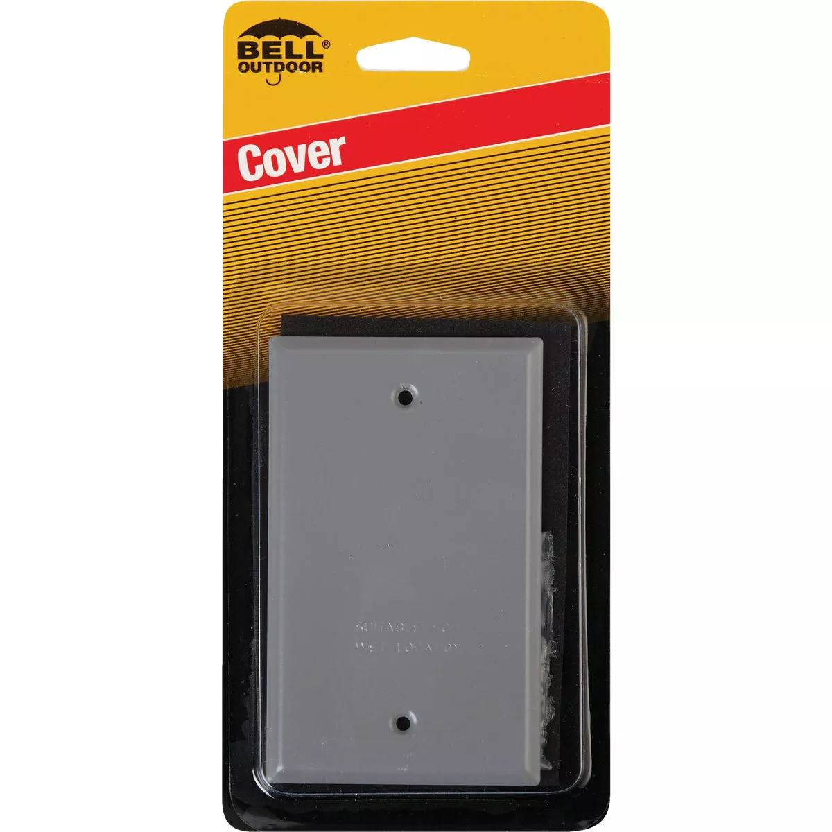 Bell Single Gang Rectangular Aluminum Gray Blank Weatherproof Outdoor Box Cover - photo 2