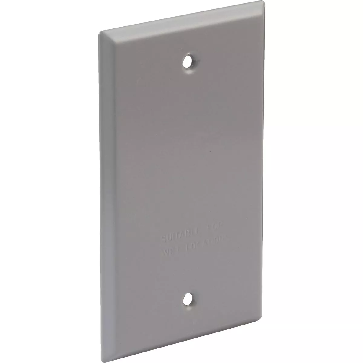 Bell Single Gang Rectangular Aluminum Gray Blank Weatherproof Outdoor Box Cover - photo 3