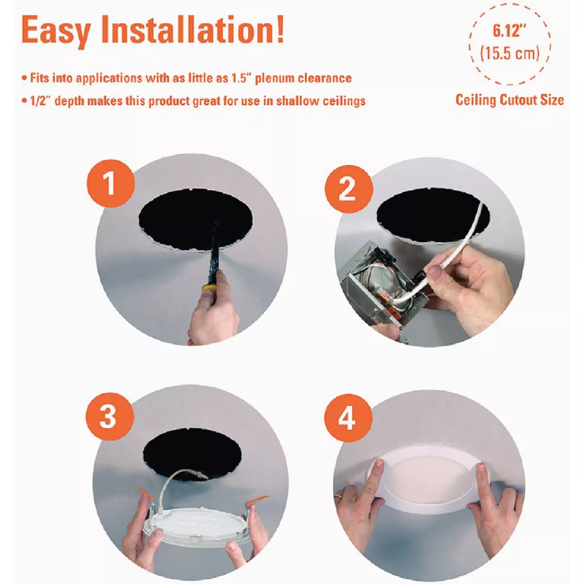 Halo 6 In. Retrofit Selectable Color Temperature Ultra Thin LED Recessed Light Kit, 1100 Lm. - photo 3