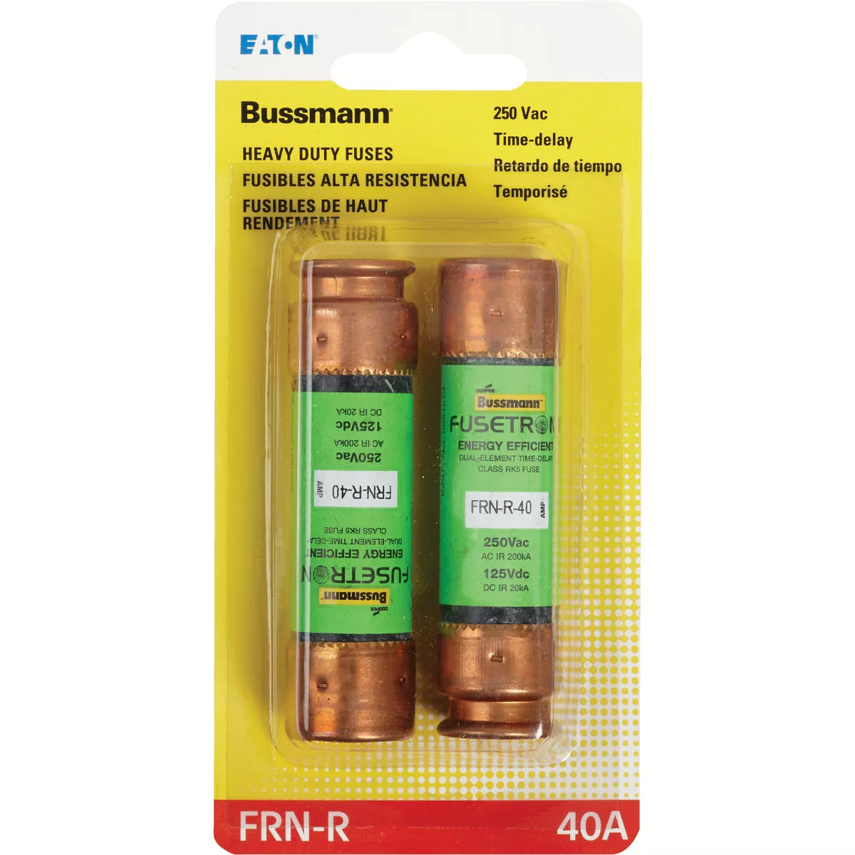 Bussmann 40A FRN-R Cartridge Heavy-Duty Time Delay Cartridge Fuse (2-Pack) - photo 2